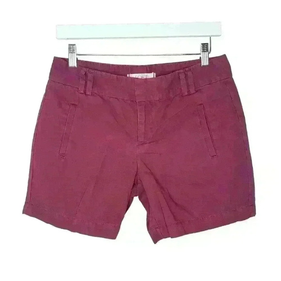 Ann Taylor LOFT maroon cotton shorts 6 inch inseam size 2 - Picture 1 of 8